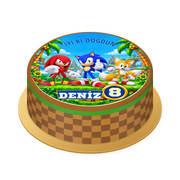 Sonic ve Arkadaşları Temalı Baskılı Pasta
