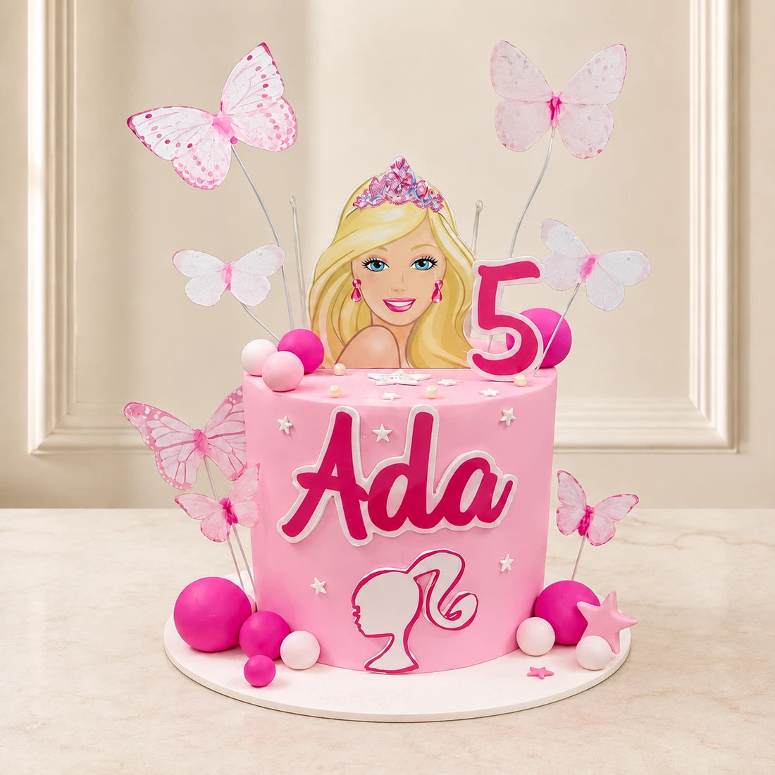 Prenses Barbie Kelebekli Pasta