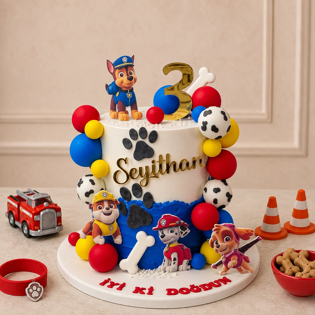 Paw Patrol Baskı Figürlü Pasta