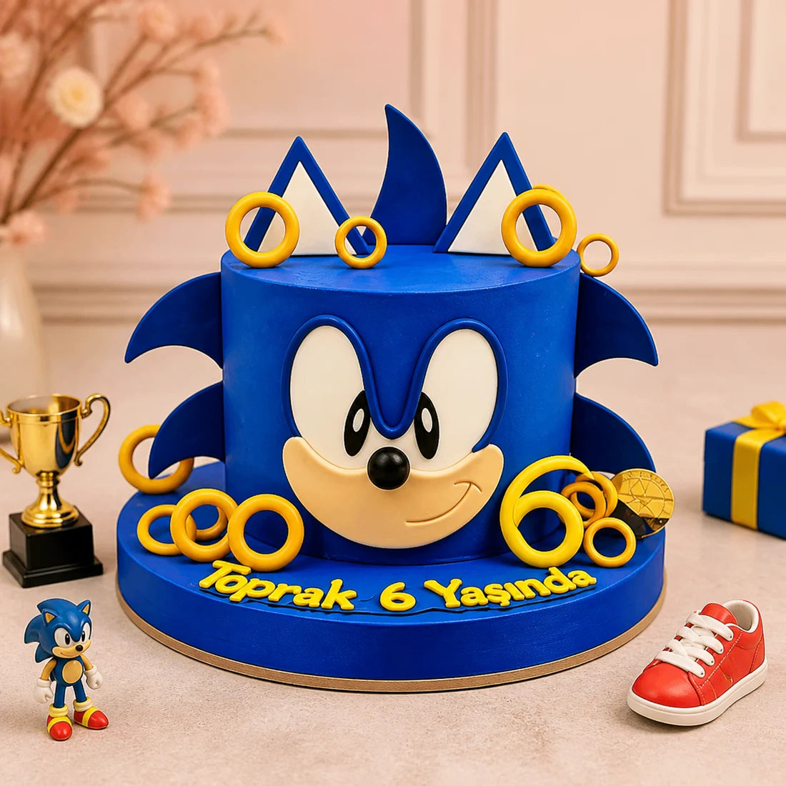 Sonic Temalı Doğum Günü Pastası